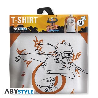 T-SHIRT ABYSTYLE Naruto Shippuden [Naruto Weiss/Orange] Grösse [S]