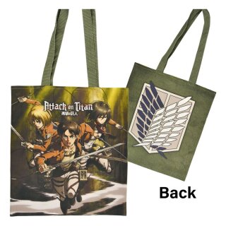 POP BUDDIES TOTE BAG Attack on Titan [Eren, Mikasa & Armin]