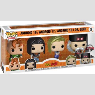 FUNKO POP! ANIMATION Dragon Ball Z ANDROID 16 / ANDROID 17 / ANDROID 18 / DR. GERO Special Edition