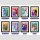 JOJOs BIZARRE ADVENTURE Part 1 PHANTOM BLOOD & Part 2 BATTLE TENDENCY Art Frame Collection Colored Shadow Picture