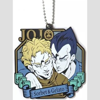 ICHIBAN KUJI JoJos Bizarre Adventure Part 5: Golden Wind Hitman Team Rubber Anhänger SORBET & GELATO