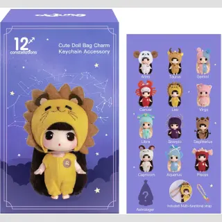 12 CONSTELLATIONS (Sternzeichen) Cute Doll Bag Charm Keychain Accessory Anhänger