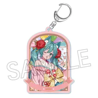 HATSUNE MIKU Hyakki Yakou Rei-En Foil-Stamped Acryl Anhänger Nekomata (Cat Demon)