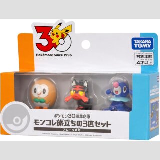 POKEMON 30th ANNIVERSARY Moncolle Journey Set of 3 ALOLA REGION