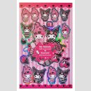 SANRIO CHARACTERS ★MY MELODY★KUROMI★ 4 Stickerbögen