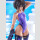 Arms Note PVC Figur 1/7 Buchou-chan of the Swimming Club Purple Swimsuit Ver. 22 cm