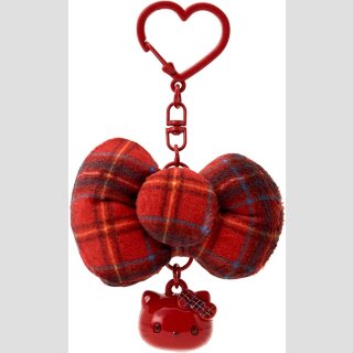SANRIO CHARACTERS Ribbon Anhänger (I Love Hello Kitty) ★Karo★Red★Ver.