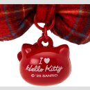 SANRIO CHARACTERS Ribbon Anhänger (I Love Hello Kitty) ★Karo★Red★Ver.