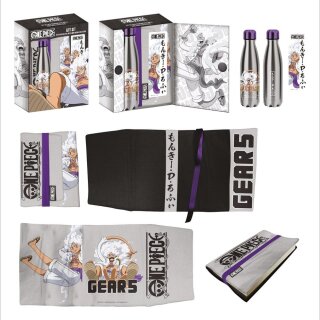 ONE PIECE Gear5 ver.  Geschenkset ～Stahlflasche, Sticker, Buchumschlag～