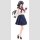 Sousaishojoteien Plastic Model Kit 1/10 Kiru Pla Kuon Yakushiji Touou High School Uniform 16 cm