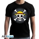 T-SHIRT ABYSTYLE One Piece [Skull with map] Gr&ouml;sse [S]]
