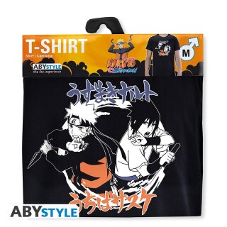 T-SHIRT ABYSTYLE Naruto Shippuden [Naruto & Sasuke] Grösse [L]
